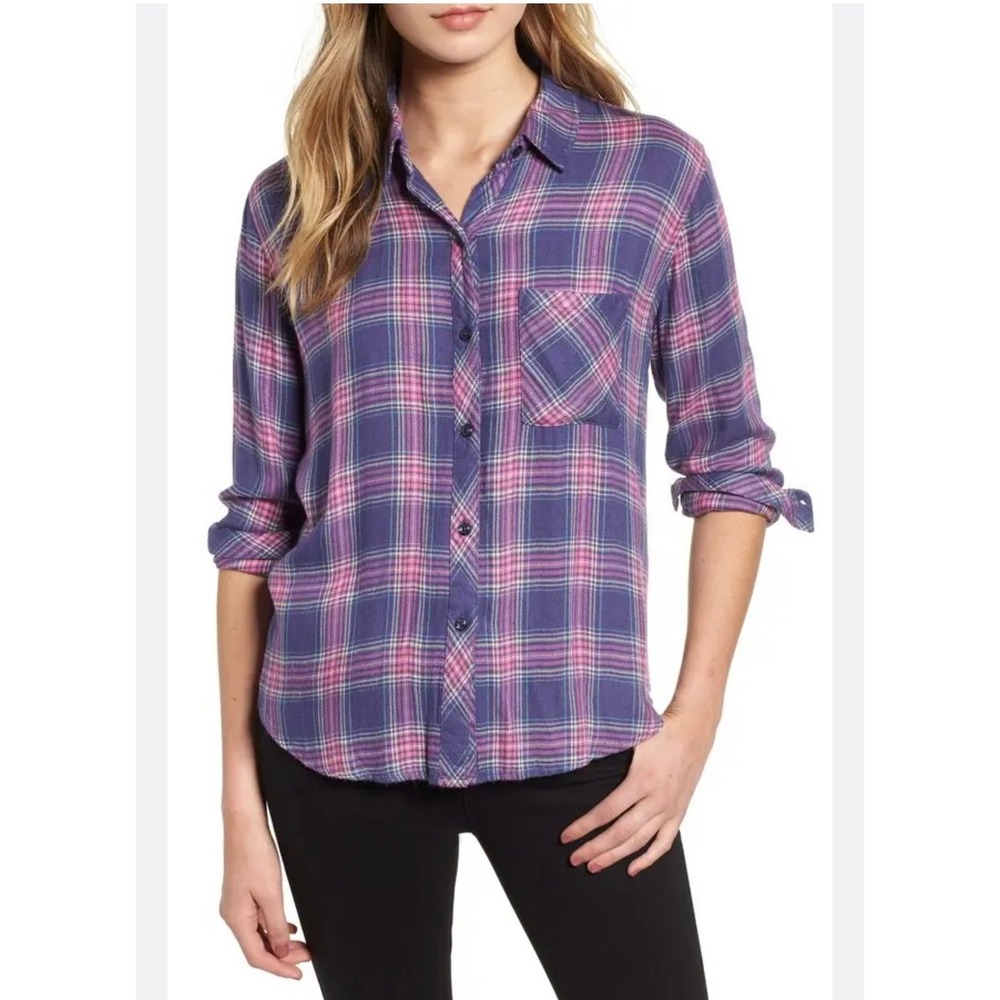 Rails Hunter Plaid Button Down Shirt Lightweight Outdoors Gorpcore Utility Camp